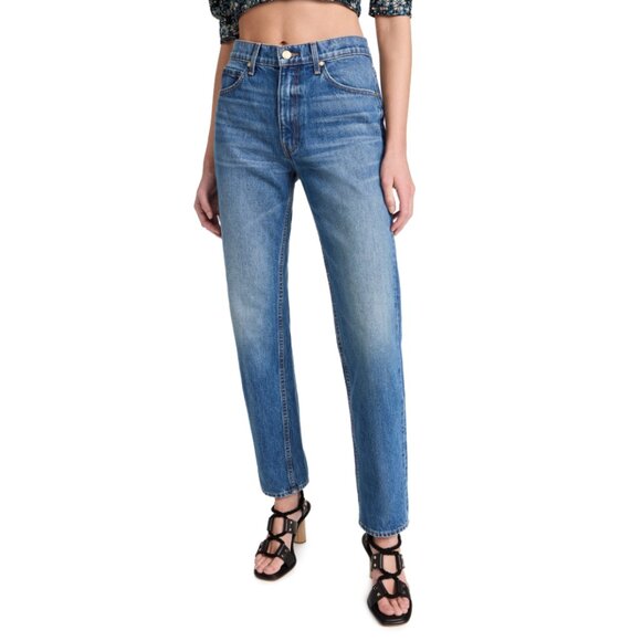 NWT Ulla Johnson Daphne Jean Straight-Leg in Danube Medium Indigo Wash Size 28 - Picture 1 of 7